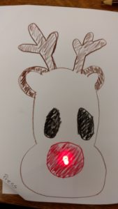 Finished LED holiday card!